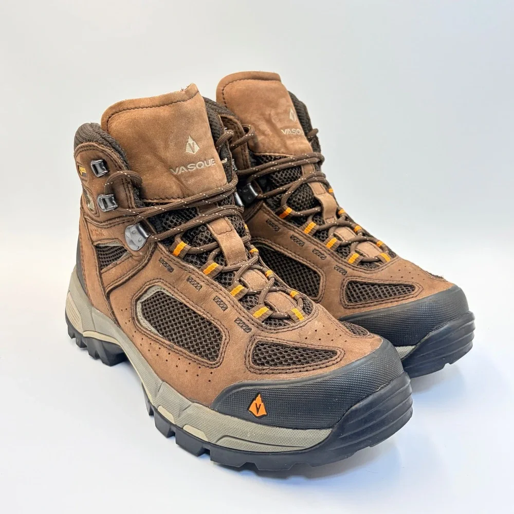 Vasque Breeze 2.0 GTX Mens 9.5M Brown Leather Gore-Tex Hiking Boots 7482 Vibram